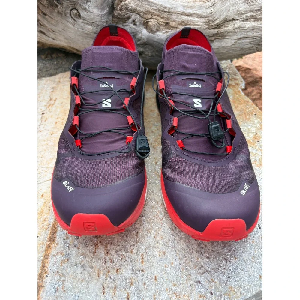Salomon S/Lab Ultra 3 Maverick Red Trail Running Shoes Mens 12 Womens 13 471888 - Picture 3 of 14